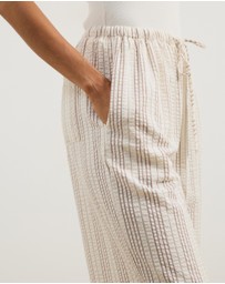 Atmos&Here - Tenley Stripe Wide Leg Pants