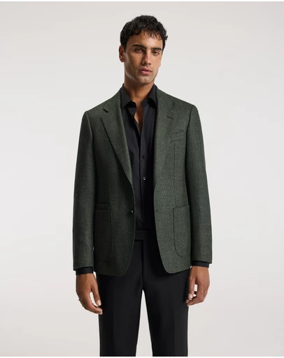Calibre - Hopsack Wool Blazer Khaki