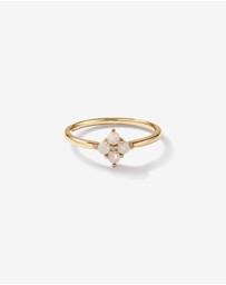 Michael Hill - Australian Opal & Diamond Accent Ring in 10kt Yellow Gold