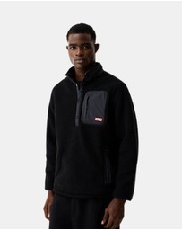 Hunter - Athol Half Zip Borg Fleece Jacket Black