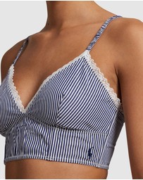 Polo Ralph Lauren - Shirting Stripes Cotton Bustier Longline Bralette