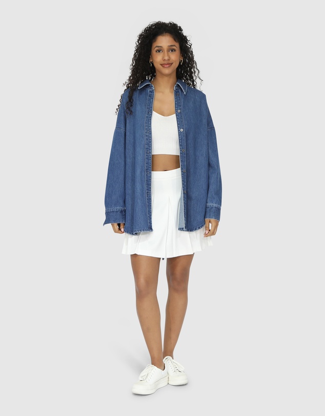 Belle & Bloom - Into Him Oversized Denim Shirt