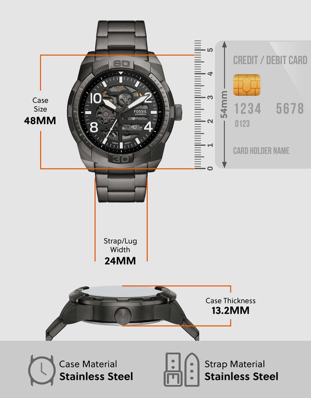 Fossil - Bronson Smoke Analogue Watch