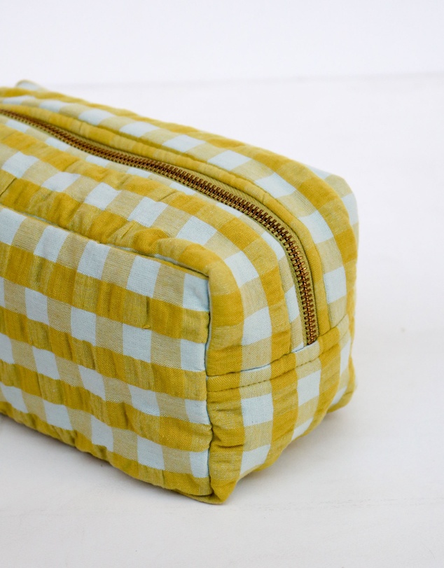 Mosey Me - Citrus Seersucker Dopp Kit