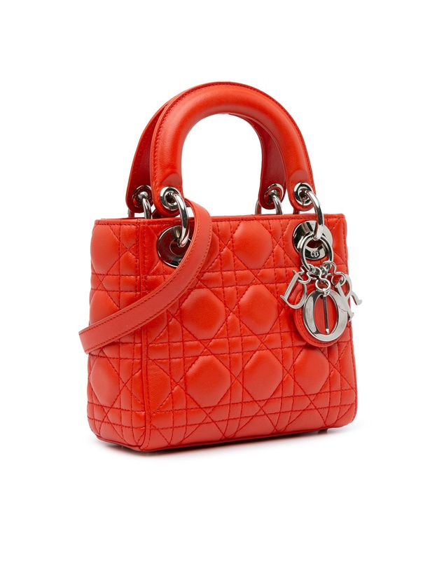 Dior - Pre-Loved Mini Cannage Lambskin Lady Dior