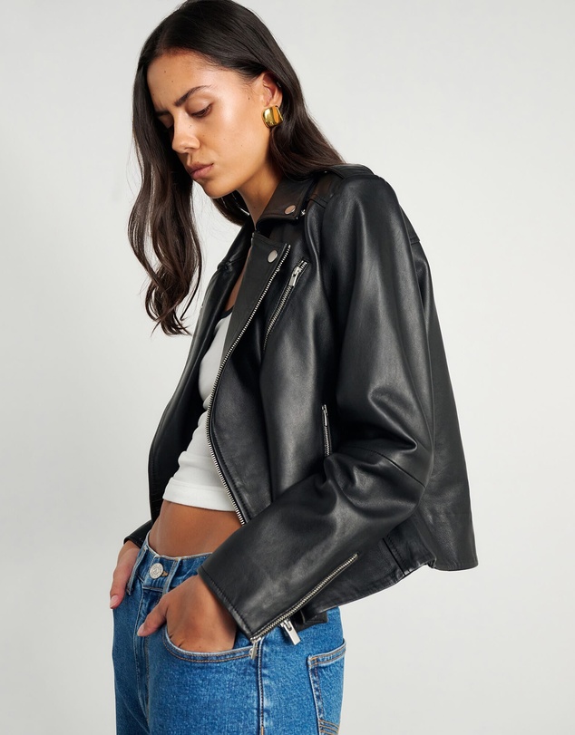 Jag - Leather Biker Jacket