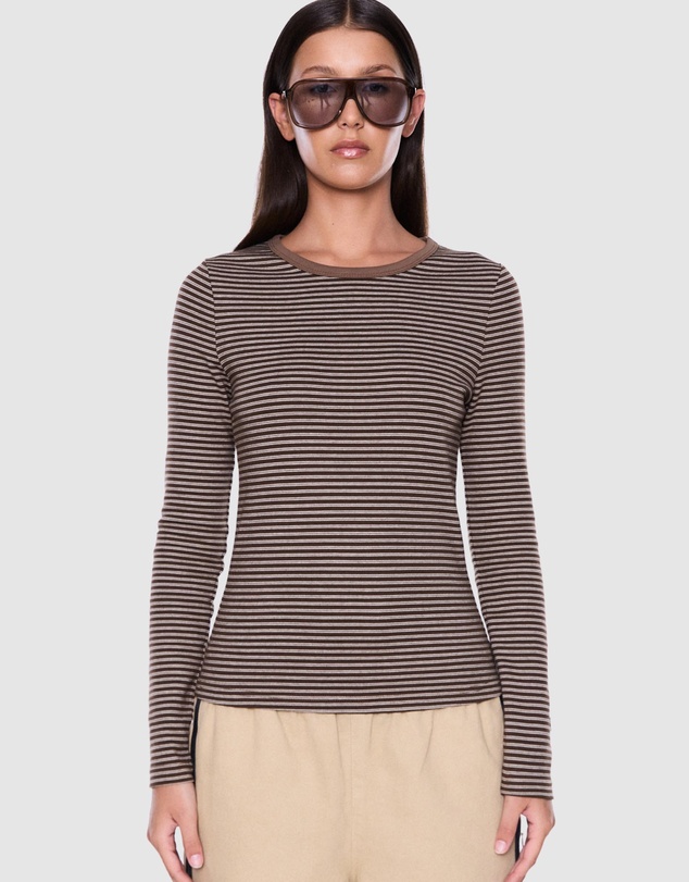 ENA PELLY - Piper Long Sleeve Stripe Top
