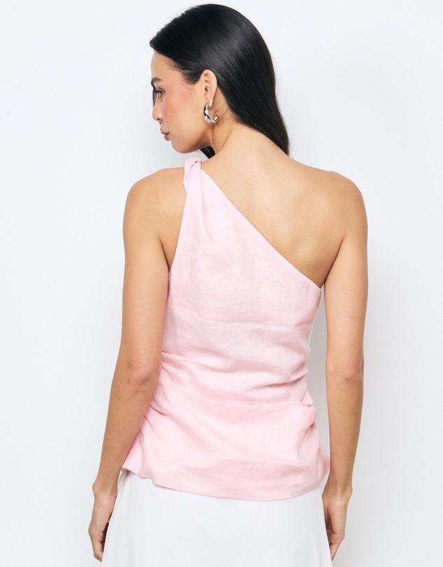 AERE - Penny Linen One Shoulder Top