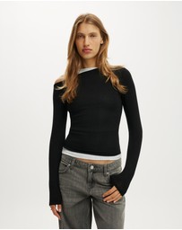 Cotton On - Morgan Layered Long Sleeve Top