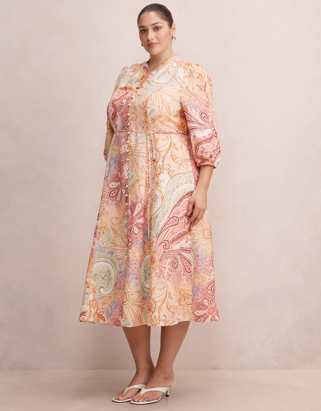 Forever New Curve - Halle Curve Printed Midi Dress