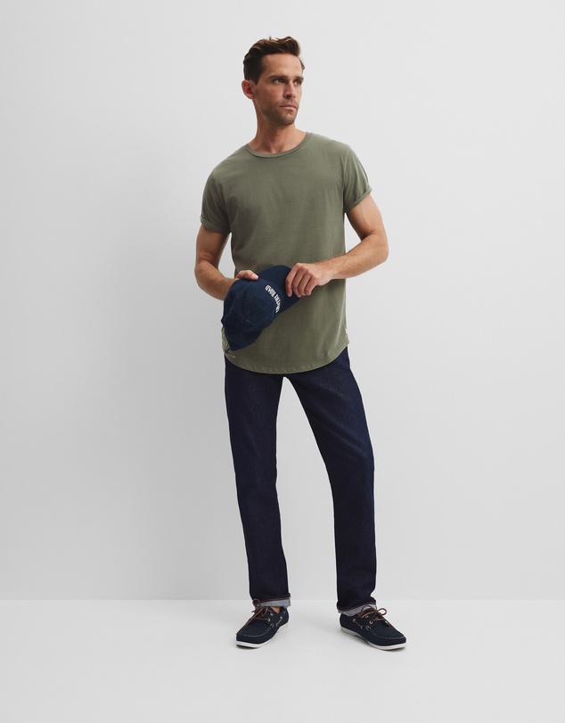 Country Road - Australian Cotton Longline Garment Dye T-shirt