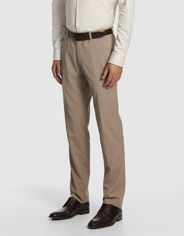 yd. - Cash Wool Blend Slim Dress Pant