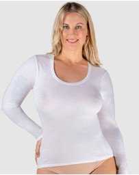 B Free Intimate Apparel - Superfine﻿ 100% Cotton Long Sleeve Top - 2 Pack