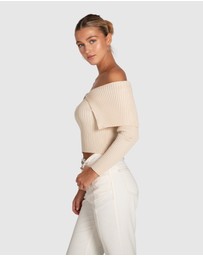 Belle & Bloom - More Than Words Collared Knit Top
