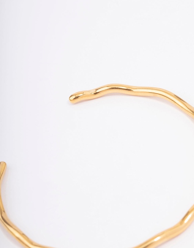 Lovisa - Waterproof Gold Plated Stainless Steel Mini Wave Wrist Cuff