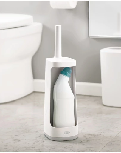 Joseph Joseph - Flex™ Plus Toilet Brush with Storage Caddy (Grey/White)