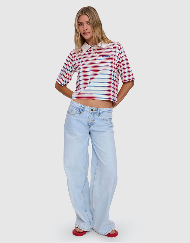 Thrills - Harry Striped Cropped Polo