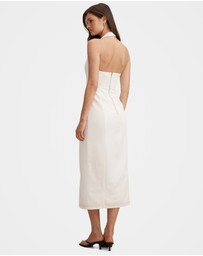 Forever New - Amy Halter Neck Denim Midi Dress