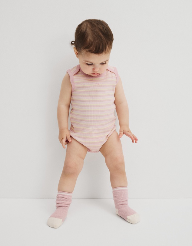Country Road - Organically Grown Cotton Blend Sleeveless Rib Bodysuit