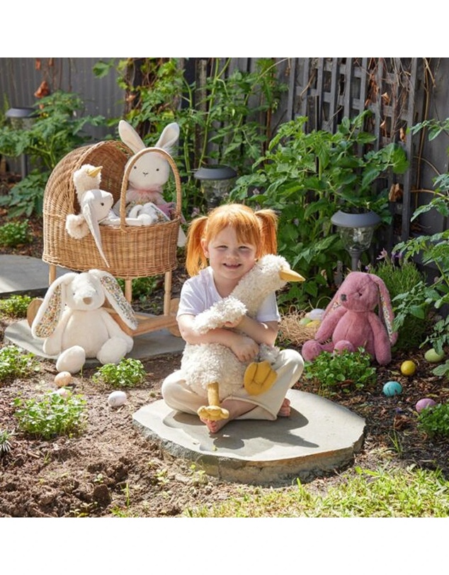 Jiggle and Giggle - Floral White Bunny Medium