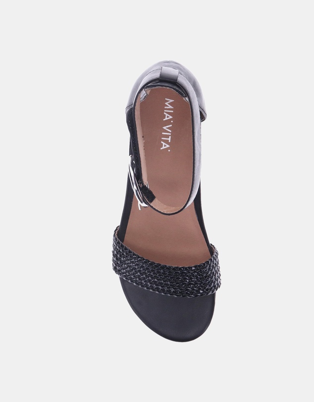 Mia Vita - Nasia Wedge Sandal - Black