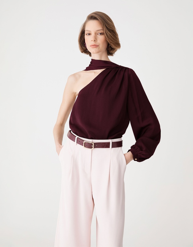 Forcast - Opal One Shoulder Scarf Top