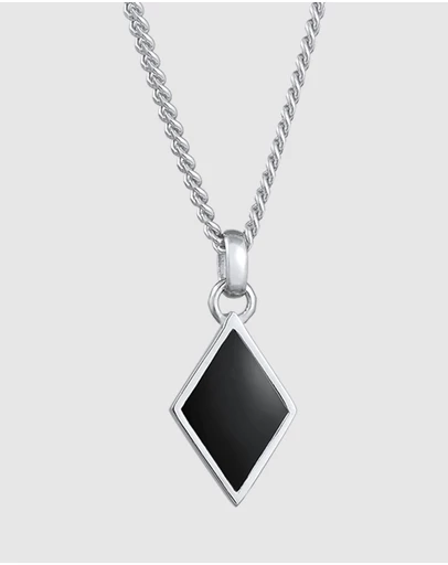 Kuzzoi - ICONIC EXCLUSIVE - Rhombus Pendant Necklace in 925 Sterling Silver