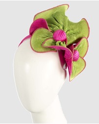 Max Alexander - Lime and Fuchsia Racing Fascinator