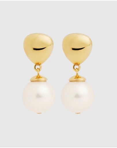 Najo - Islander Yellow Gold Pearl Earring