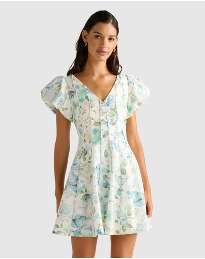 Forever New - Camden Puff Sleeves Mini Dress