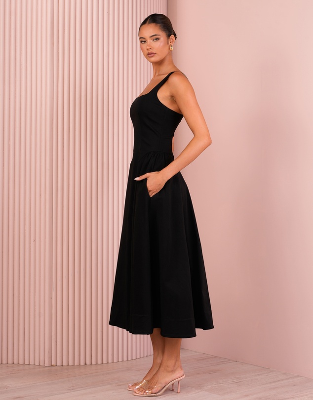 Azzurielle - Taubie Full Skirt Midi Dress