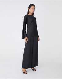 Forcast - Asma Satin Wide Leg Pants