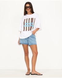 Dazie - St Tropez Oversized Graphic Tee