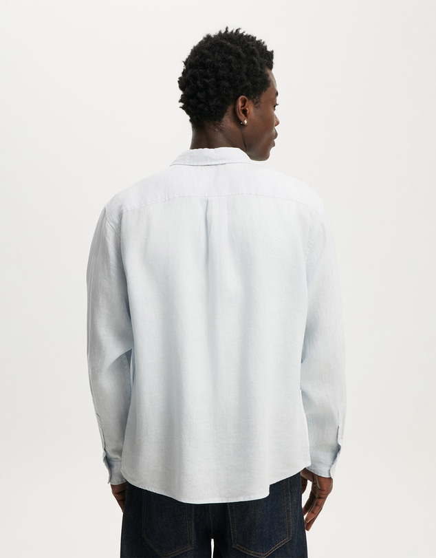 Cotton On - Relaxed Linen Long Sleeve Shirt