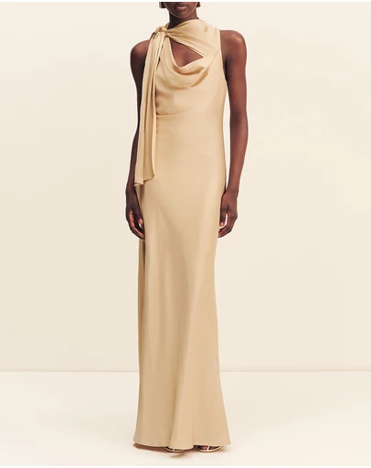 Shona Joy - Agnes Tie Cut Out Maxi Dress
