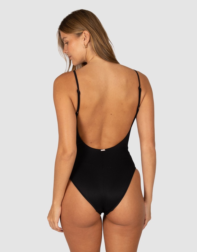 Baku Swimwear - Rococco Minimalist High Leg One Piece Swimsuit