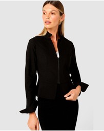 SACHA DRAKE - Front Zip Peplum Jacket