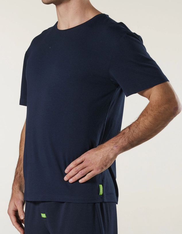 Mitch Dowd - Soft Bamboo Crew Neck Sleep Tee - Navy