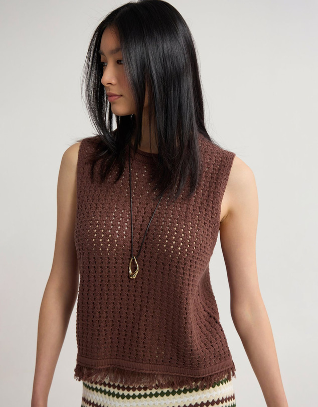 Oxford - Lily Knitted Fringe Tank