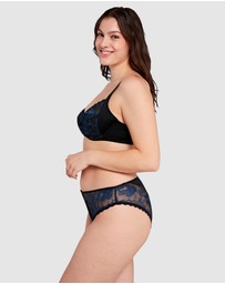 Sans Complexe - Capucine Low Rise Two-Tone Lace Brief