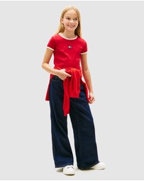 Tommy Hilfiger - Heritage Flag Ribbed Extra Slim T-Shirt - Kids