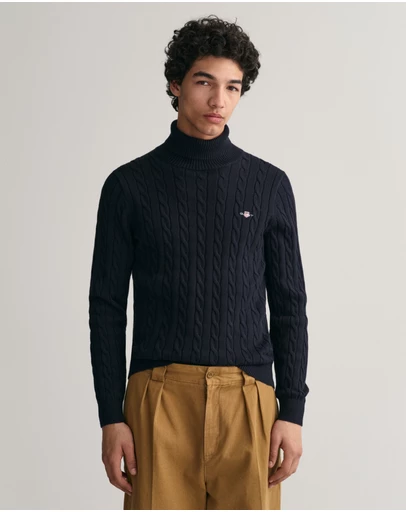 Gant - Cotton Cable Turtleneck Knit