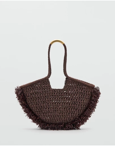 M.N.G - Natural Fibre Shoulder Bag