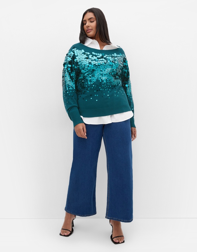 City Chic - Braylin Sequin Jumper