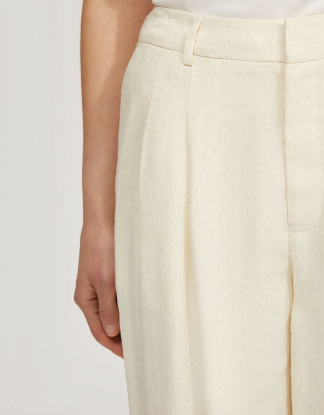 Oxford - Sonia Linen Blend Front Pleat Pants
