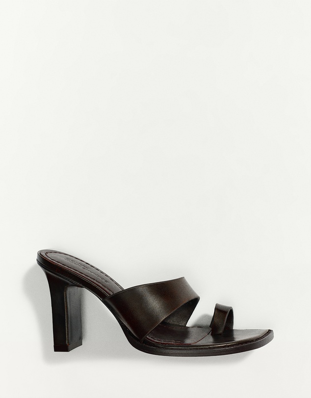 M.N.G - Leather Block-Heel Sandals