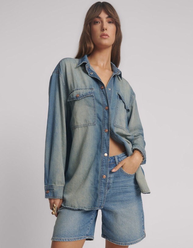 ONE TEASPOON - Essential Denim Shirt - Blue Ranch