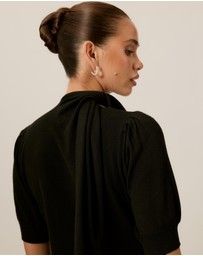 Tussah - Alice Neck Tie Knitted Top