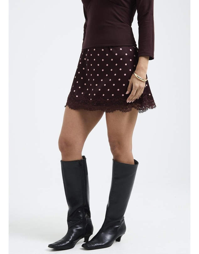 Alice In The Eve - Lola Polka Lace Mini Skirt