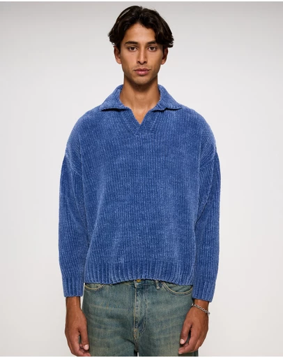 Bonsai - Chenille Oversize Fit Knit Polo